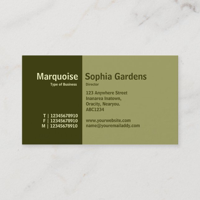 Golden Section 08a Business Card (Front)