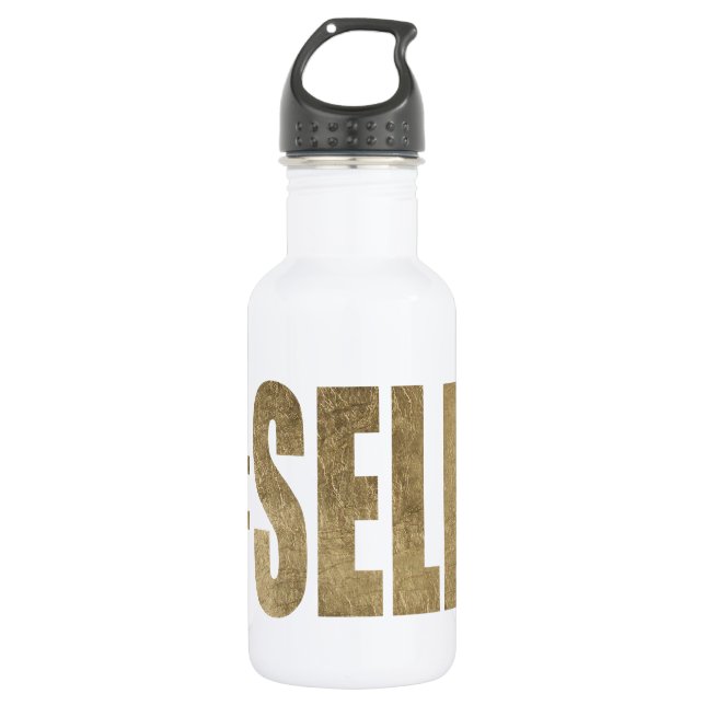 Golden Selfie Stainless Steel Water Bottle (Front)
