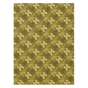 Golden Sequins with Bows Tablecloth