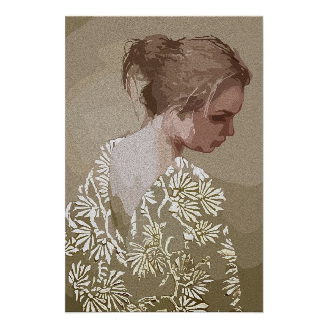Golden Serenity – A Portrait of Reflection Poster (Front)