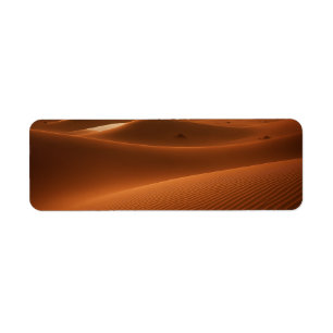 Golden Serenity — Desert Landscape at Sunset Label