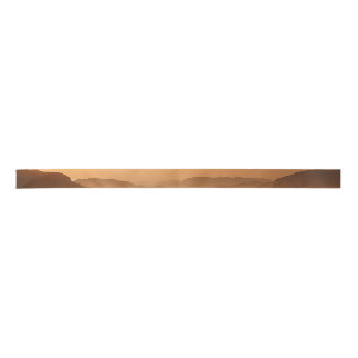 Golden Serenity — Desert Landscape at Sunset Satin Ribbon