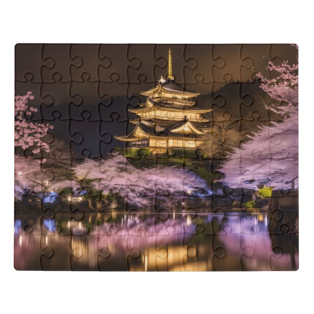 Golden Serenity of Kinkaku-ji Jigsaw Puzzle (Puzzle Horizontal)