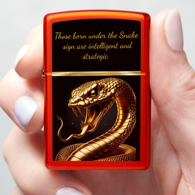 Golden serpent: 2025 wealth symbol zippo lighter (In Hand)