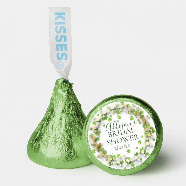 Golden Shamrock Bridal Shower  Hershey®'s Kisses® (Front)