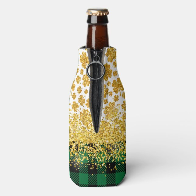 Golden Shamrock Celebration Bottle Cooler (Bottle Back)