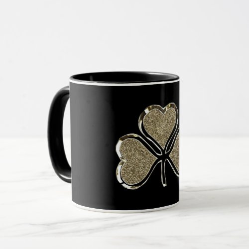 Golden Shamrock Clover Ireland Irish Symbol Mug