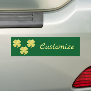 Golden Shamrocks Thunder_Cove Bumper Sticker