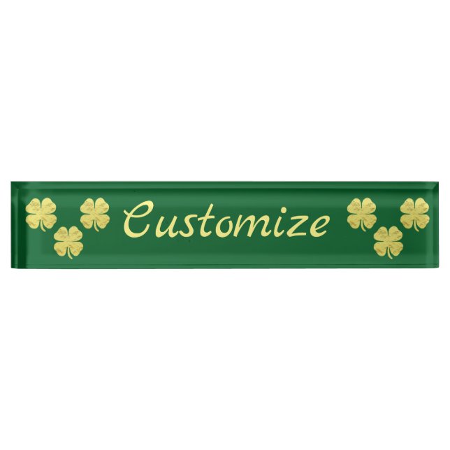 Golden Shamrocks Thunder_Cove Desk Name Plate (Front)
