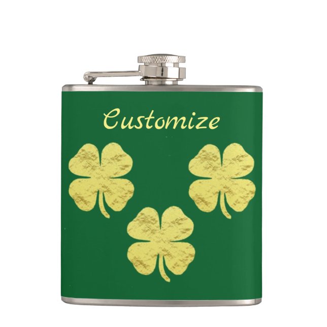 Golden Shamrocks Thunder_Cove Flask (Front)