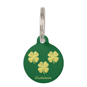 Golden Shamrocks Thunder_Cove Pet ID Tag