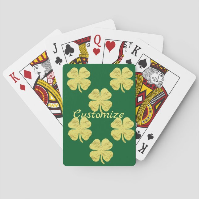 Golden Shamrocks Thunder_Cove Poker Cards (Back)