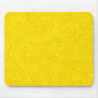 Golden Sharpie Swirls Mouse Pad