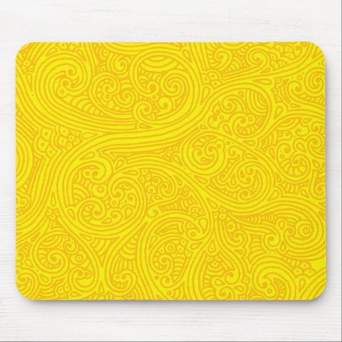 Golden Sharpie Swirls Mouse Pad