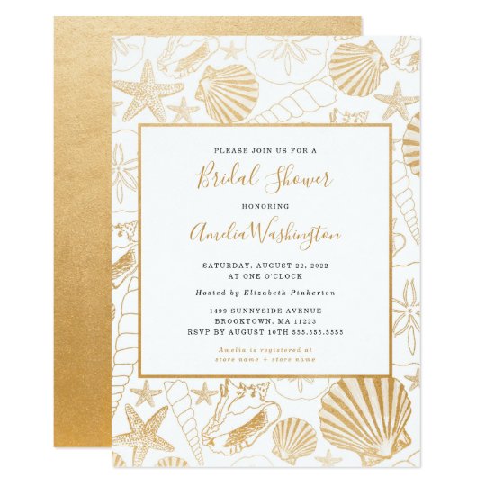 Beach Theme Bridal Shower Invitations 10