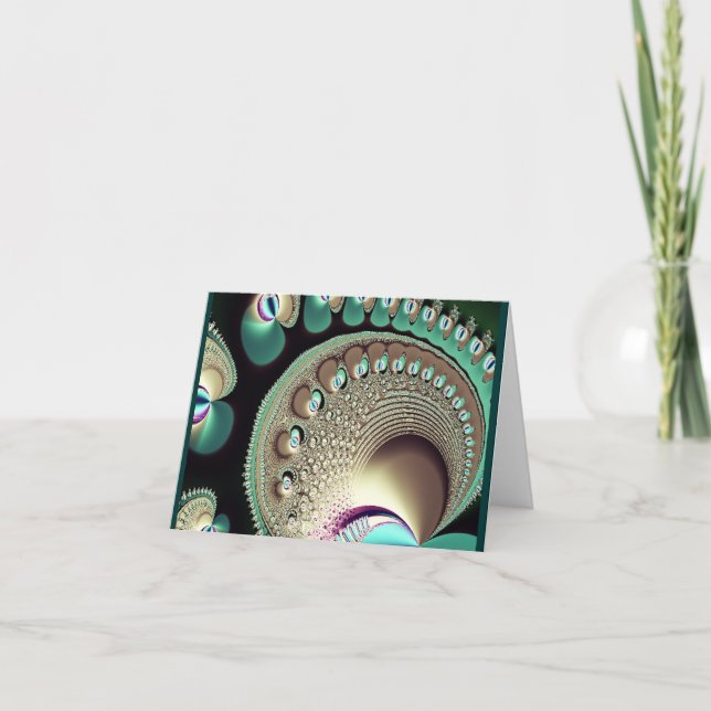 Golden Shell Note/Greeting Card (Front)