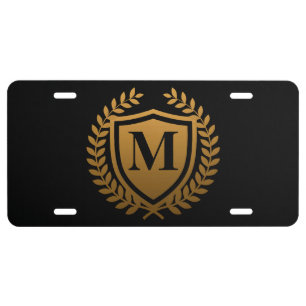 Golden Shield License Plate