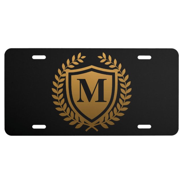Golden Shield License Plate (Front)