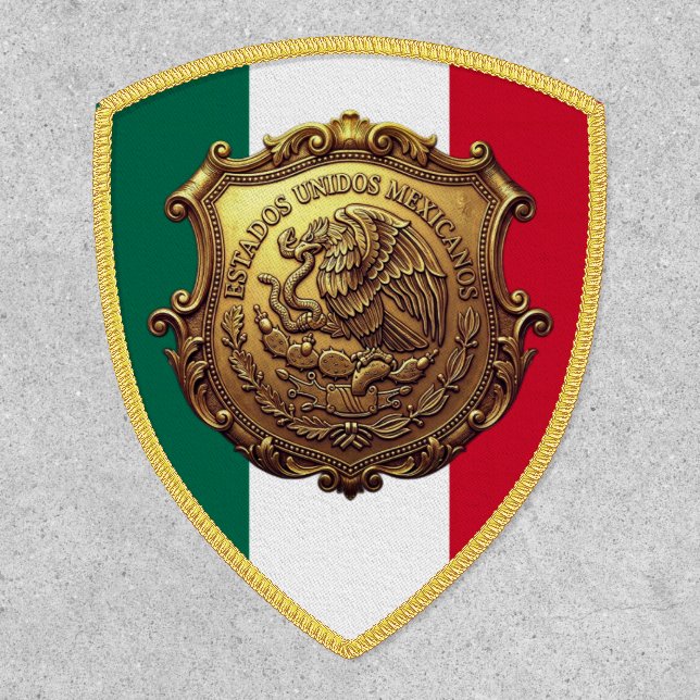 Golden Shield Mexico coat of arms Patch (Front)