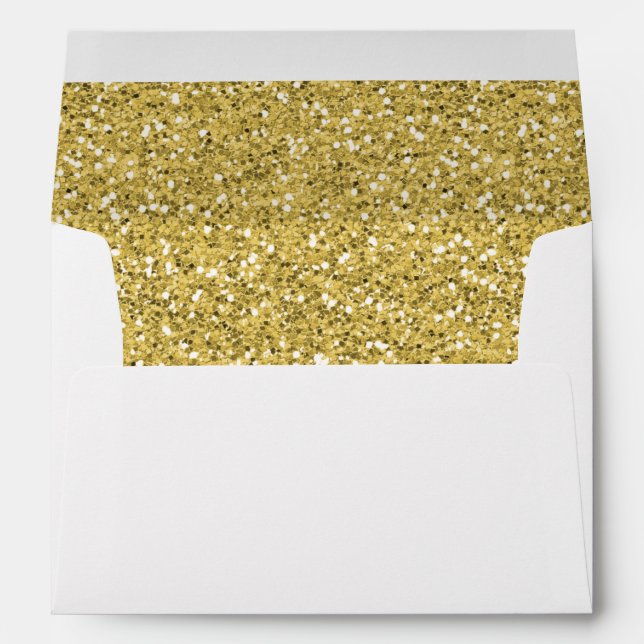 Golden Shimmer Glitter Envelope (Back (Bottom))