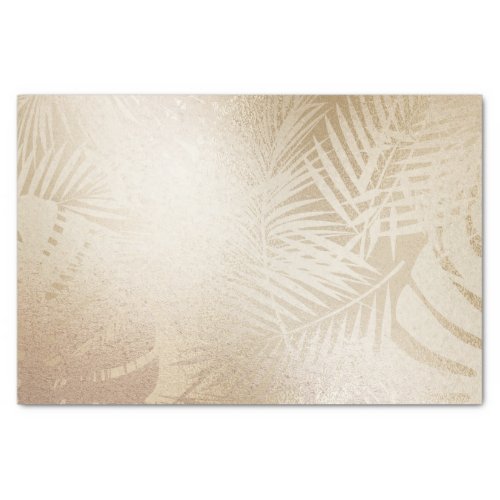 Golden Shine Botanical Tropical Palm Tree Leaves Tissue Paper