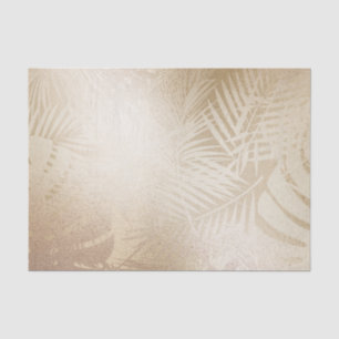 Golden Shine Botanical Tropical Palm Tree Leaves Tissue Paper