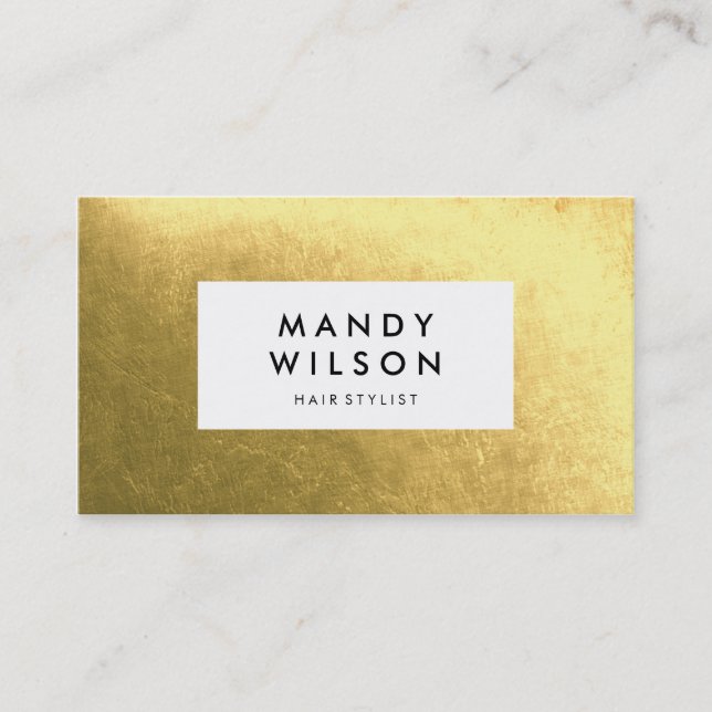 Golden Shine Stylish Business Cards (Front)