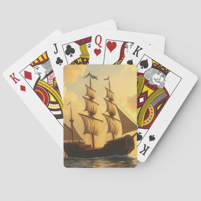 Golden Ship Poker Cards (Back)
