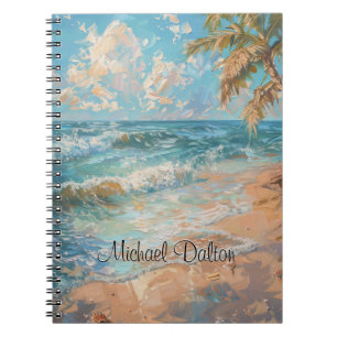 Golden Shore: An Oceanic Masterpiece Beach Waves Notebook