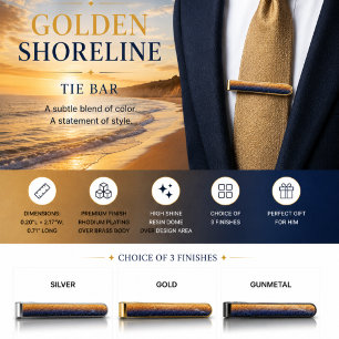 Golden Shoreline Gold Finish Tie Bar