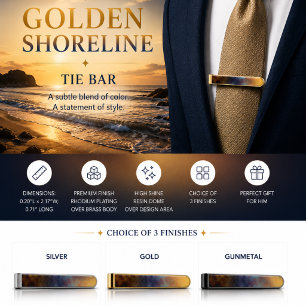 Golden Shoreline Gold Finish Tie Bar