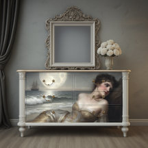 Golden Shoreline Mermaid Decoupage
