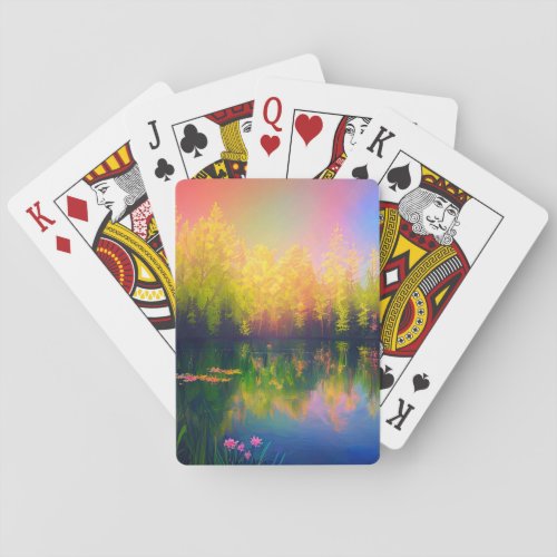 Golden Shoreline Poker Cards