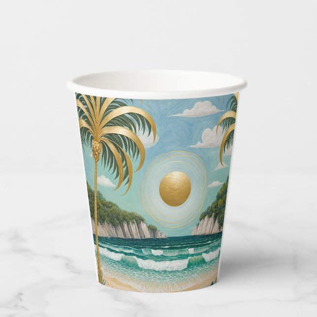 Golden Shores Paper Cups (Front)