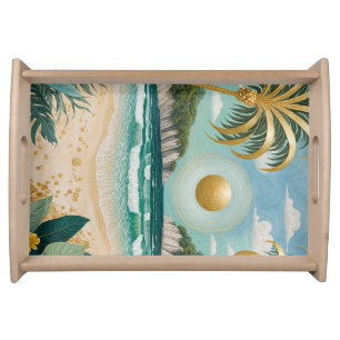 Golden Shores Serving Tray