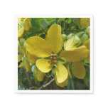 Golden Shower Tree Tropical Yellow Floral Napkins