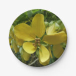 Golden Shower Tree Tropical Yellow Floral Paper Plates