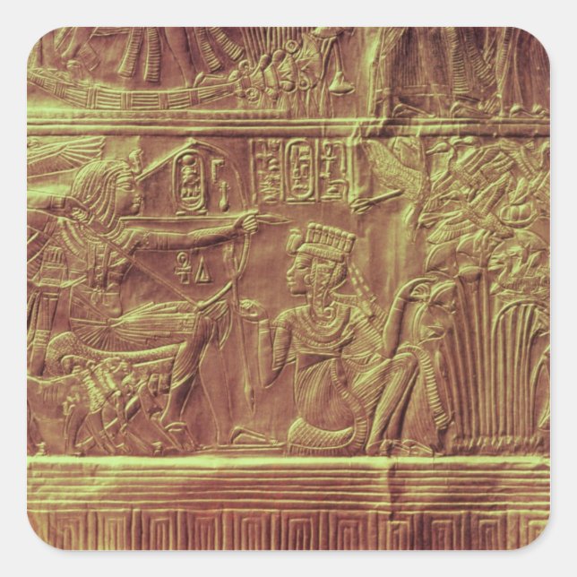 Golden shrine, Tutankhamun's Treasure Square Sticker (Front)