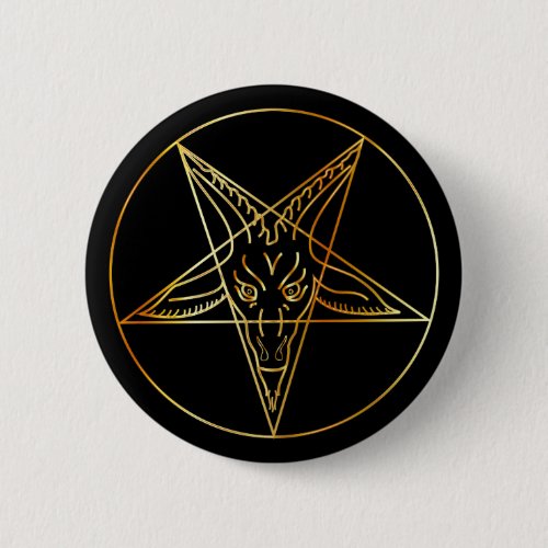 Golden sigil of Baphomet Button