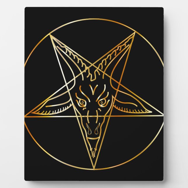 Golden sigil of Baphomet Plaque (Front)