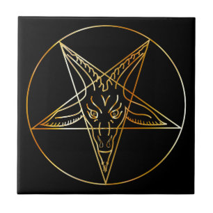 Golden sigil of Baphomet Tile