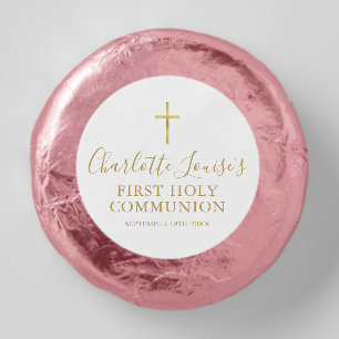 Golden Signature First Holy Communion Favor Dipped Oreo Cookie Favors