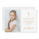 Golden Signature Photo First Holy Communion Thank You Card Golden Signature Photo First Holy Communion Thank You Card