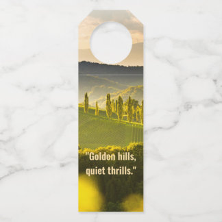 Golden Silence – Wine Bottle Tag