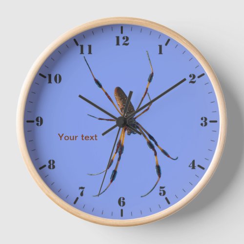 Golden silk spider clock