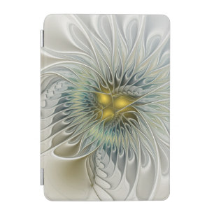 Golden Silver Flower Fantasy abstract Fractal Art iPad Mini Cover