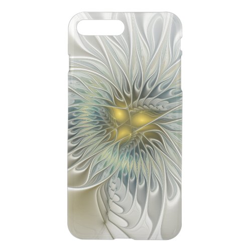 Golden Silver Flower Fantasy abstract Fractal Art iPhone 8 Plus7 Plus Case