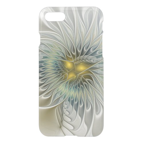 Golden Silver Flower Fantasy abstract Fractal Art iPhone SE87 Case