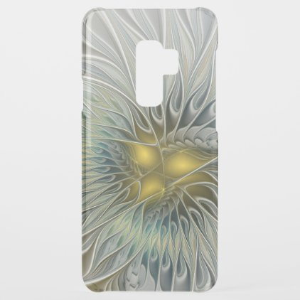 Golden Silver Flower Fantasy abstract Fractal Art Uncommon Samsung Galaxy S9 Plus Case