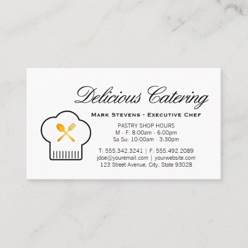 Golden Silverware  Culinary Master Business Card